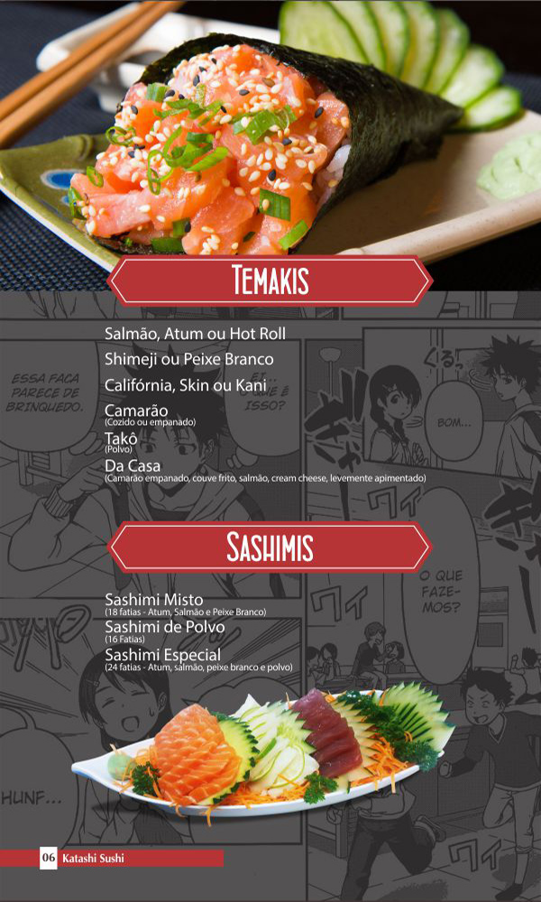 Página 03 do cardápio do Katashi Sushi